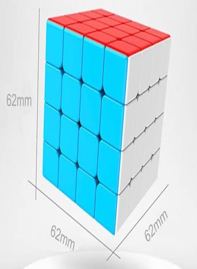 ICW Stickerless Speed Square Cube Stickerless Brainstorming Magic Smooth Puzzle Games for Children and Adult (4X4) - Image 5